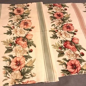Waverly Floral Cotton Rose and Sage Fabric Set